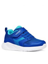 Geox Sneakersy J Sprintye Boy J55GBA 0BC14 C4255 D Niebieski. Niebieskie buty sportowe chłopięce Geox, z materiału, bez zapięcia. Za 229.99 zł.