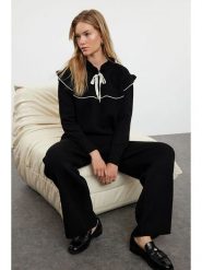 Trendyol 2-częściowy zestaw w kolorze czarnym rozmiar: XL. Czarne swetry klasyczne damskie Trendyol, xl, bez kołnierzyka. Za 114.44 zł.