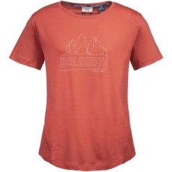 T-shirt damski Dolomite Cristallo Merino SS Watermelon Red. Czerwone koszulki sportowe damskie Dolomite, bez wzorów, bez ramiączek. Za 439.99 zł.