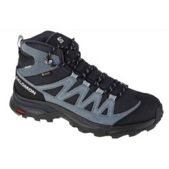 Buty Salomon X Ward Leather Mid Gtx W 471820 czarne. Czarne obuwie trekkingowe damskie z gumy, bez zapięcia. Za 789.51 zł.