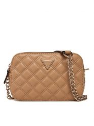 Guess Torebka HWQG96 73140 Beżowy. Brązowe torebki wieczorowe damskie Guess, z aplikacjami, ze skóry, bez dodatków. Za 399.99 zł.