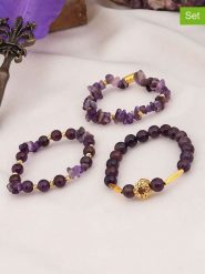 L'Atelier de Gaia Bransoletki (3 szt.) rozmiar: onesize. Różowe bransoletki damskie L'Atelier de Gaia, z mosiądzu. Za 109.95 zł.