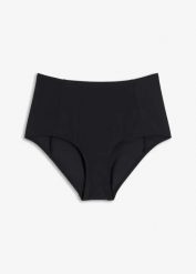 Figi bikini z wysoką talią. Zielone bikini bonprix, bez wzorów. Za 47.99 zł.