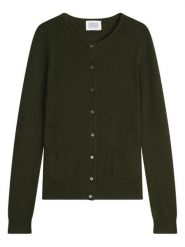 AUTHENTIC CASHMERE Kaszmirowy kardigan "Caron" w kolorze khaki rozmiar: M. Brązowe kardigany damskie AUTHENTIC CASHMERE, m, bez wzorów, z kaszmiru. Za 347.99 zł.