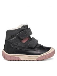 Geox Kozaki B Omar Girl Wpf B462LC 04322 C0005 S Czarny. Czarne kozaki dziewczęce Geox, bez wzorów, ze skóry, bez obcasa, bez zapięcia. Za 339.99 zł.