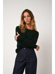 AUTHENTIC CASHMERE Kaszmirowy sweter "Epéna" w kolorze ciemnozielonym rozmiar: XL. Zielone swetry klasyczne damskie AUTHENTIC CASHMERE, xl, z kaszmiru, bez kołnierzyka. Za 395.31 zł.