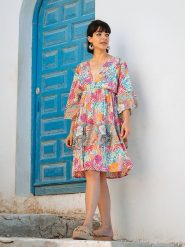 Isla Bonita by SIGRIS Sukienka ze wzorem rozmiar: XL. Sukienki damskie Isla Bonita by SIGRIS, bez wzorów, z bawełny, bez ramiączek. Za 153.71 zł.