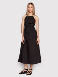 Herskind Sukienka letnia Petra 4416610 Czarny Regular Fit. Czarne sukienki damskie Herskind, bez wzorów, z bawełny, bez ramiączek. Za 629.99 zł.