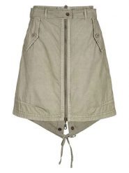 Herrlicher Spódnica "Sibley" w kolorze oliwkowym rozmiar: W30. Brązowe spódnice damskie Herrlicher, bez wzorów, z bawełny, midi. Za 165.99 zł.