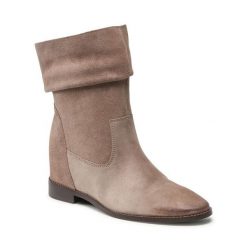 Botki Badura. Szare botki damskie Badura, bez obcasa, na koturnie, bez zapięcia. Za 379.99 zł.