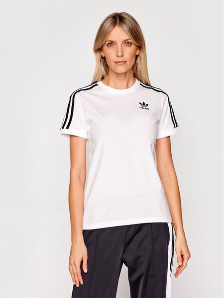Adidas T-Shirt adicolor Classics 3-Stripes GN2913 Biały Regular Fit. Białe t-shirty damskie Adidas, bez wzorów, z bawełny, bez kołnierzyka. Za 79.99 zł.