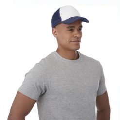 5panelowa Czapka Trucker. Białe czapki damskie BULLET, bez wzorów, z materiału. Za 26.99 zł.
