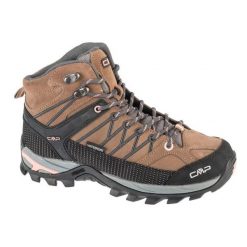 Buty CMP Rigel Mid 3Q12946-P430 brązowe. Brązowe obuwie trekkingowe damskie z gumy, bez zapięcia. Za 643.88 zł.