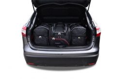 Torby Do Bagażnika Nissan Qashqai 2014-2017 4Szt Kjust. Czarne torby podróżne KJUST, bez wzorów, z kauczuku. Za 1,163.00 zł.