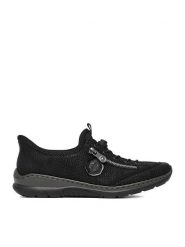 Rieker Sneakersy CEO-L32F1-00 Czarny. Czarne obuwie sportowe damskie Rieker, z materiału, bez zapięcia. Za 359.99 zł.