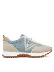 Guess Sneakersy FLTBAI DEN12 Niebieski. Niebieskie obuwie sportowe damskie Guess, ze skóry, bez zapięcia. Za 339.99 zł.