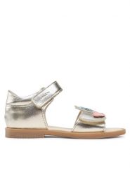 Lasocki Kids Sandały Happy CI12-2644-07 Złoty. Żółte sandały dziewczęce Lasocki Kids, ze skóry, bez obcasa, bez zapięcia. Za 73.99 zł.