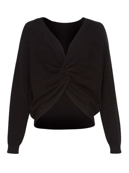 MOSS COPENHAGEN Sweter w kolorze czarnym rozmiar: S/M. Czarne swetry klasyczne damskie Moss Copenhagen, m, z wiskozy, bez kołnierzyka. Za 122.96 zł.