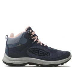 Trekkingi Keen. Niebieskie obuwie trekkingowe damskie Keen, bez zapięcia. Za 489.99 zł.
