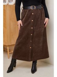 Curvy Lady Spódnica w kolorze brązowym rozmiar: 44/46. Brązowe spódnice damskie Curvy Lady, bez wzorów, z tkaniny, klasyczne, maxi. Za 109.52 zł.