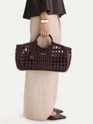 GINO ROSSI Torebka EO-LDA9109 Brązowy. Brązowe torebki klasyczne damskie Gino Rossi, z materiału, bez dodatków. Za 299.99 zł.