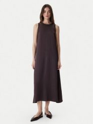 Marella Sukienka letnia Uguale 2615221011 Brązowy Regular Fit. Brązowe sukienki damskie Marella, bez wzorów, z acetatu, bez ramiączek. Za 959.99 zł.