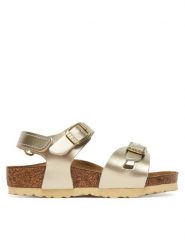 Birkenstock Sandały Rio As 1029486 Złoty. Żółte sandały dziewczęce Birkenstock, ze skóry, bez obcasa, bez zapięcia. Za 319.99 zł.