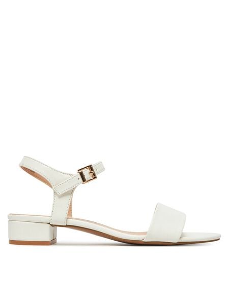 JENNY Sandały WS21167-01 Biały. Białe sandały damskie Jenny, bez wzorów, z materiału, bez obcasa, na płaskiej podeszwie, bez zapięcia. Za 99.99 zł.