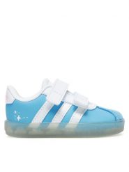 Adidas Sneakersy Disney Cinderella VL Court 3.0 JR4900 Niebieski. Niebieskie buty sportowe dziewczęce Adidas, bez wzorów, ze skóry, bez zapięcia. Za 149.99 zł.