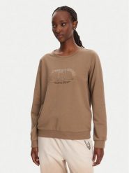 Liu Jo Sport Bluza TA5168 FS090 Brązowy Regular Fit. Brązowe bluzy damskie Liu Jo Sport, xs, bez wzorów, z bawełny, bez kaptura. Za 279.99 zł.