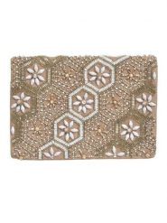 BLE Kopertówka w kolorze jasnobrązowym - 24 x 17 x 3 cm rozmiar: onesize. Brązowe torebki wieczorowe damskie BLE, bez wzorów, z materiału, bez dodatków. Za 59.95 zł.