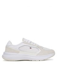 Tommy Hilfiger Sneakersy Sporty Runner FW0FW08644 Biały. Białe obuwie sportowe damskie Tommy Hilfiger, z materiału, bez zapięcia. Za 249.99 zł.