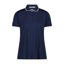 Damska koszulka polo CMP. Niebieskie koszulki damskie CMP, bez wzorów, bez kołnierzyka, bez ramiączek. Za 139.00 zł.