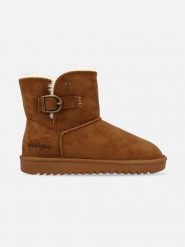 Wrangler Botki "Elsa" w kolorze jasnobrązowym rozmiar: 40. Brązowe botki damskie Wrangler, bez obcasa, bez zapięcia. Za 214.95 zł.