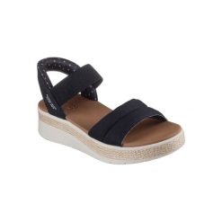 Sandały SKECHERS BOBS SUN RAY Czarny. Czarne sandały damskie Skechers, bez wzorów, z syntetyku, bez obcasa, bez zapięcia. Za 260.99 zł.