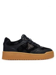 Guess Sneakersy FLTM17 ELE12 Czarny. Czarne obuwie sportowe damskie Guess, ze skóry, bez zapięcia. Za 454.99 zł.