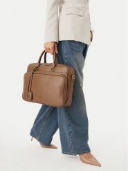 Nine West Torba na laptopa EO-LUXE SOCIETY-LA374-4792 Beżowy. Brązowe torebki klasyczne damskie Nine West, ze skóry, bez dodatków. Za 299.99 zł.