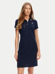 U.S. Polo Assn. Sukienka codzienna WUP1312 Granatowy Regular Fit. Niebieskie sukienki damskie U.S. Polo Assn., bez wzorów, z bawełny, bez ramiączek. Za 219.99 zł.