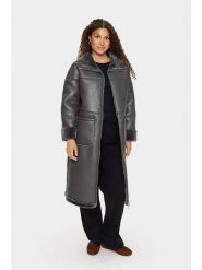 SAINT TROPEZ Płaszcz zimowy w kolorze antracytowym rozmiar: XS. Czarne płaszcze damskie Saint Tropez, na zimę, xs, bez wzorów, z puchu, bez kaptura. Za 405.61 zł.