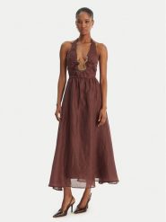 Bardot Sukienka koktajlowa Cavarly 60361DB Brązowy Regular Fit. Brązowe sukienki damskie Bardot, bez wzorów, wizytowe, bez ramiączek. Za 1,129.00 zł.