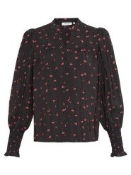 MOSS COPENHAGEN Koszula "Vinaya Ladonna" w kolorze czarno-czerwonym rozmiar: XS. Czarne koszule damskie Moss Copenhagen, s, bez wzorów, z wiskozy, bez kołnierzyka, bez ramiączek. Za 96.60 zł.