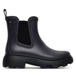 Kalosze Tommy Hilfiger. Niebieskie kalosze damskie Tommy Hilfiger, bez wzorów. Za 319.99 zł.