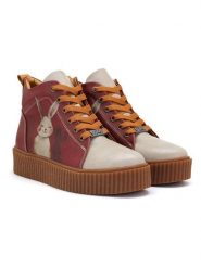 Goby Sneakersy w kolorze czerwono-kremowym rozmiar: 37. Brązowe obuwie sportowe damskie Goby, za kostkę, bez zapięcia. Za 339.99 zł.