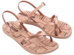 Sandały japonki damskie Ipanema Fashion Sand VIII Fem. Brązowe klapki damskie Ipanema, bez wzorów, z materiału, bez obcasa, bez zapięcia. Za 119.00 zł.