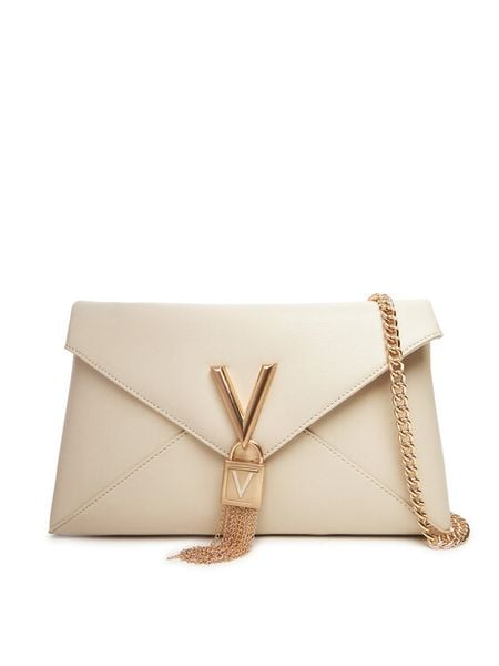 Valentino Torebka Stella VBS9AK17 Écru. Torebki wieczorowe damskie Valentino, bez wzorów, ze skóry, bez dodatków. Za 279.99 zł.