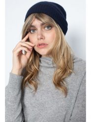 Perfect Cashmere Czapka "Popi" w kolorze granatowym rozmiar: onesize. Niebieskie czapki damskie Perfect Cashmere, bez wzorów, z kaszmiru. Za 169.26 zł.