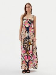 Maaji Sukienka letnia Patchwork Rose Evangeline PT2638CLD001 Kolorowy Regular Fit. Czerwone sukienki damskie Maaji, bez wzorów, z wiskozy, bez ramiączek. Za 399.99 zł.