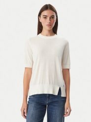 Liu Jo Bluzka WF6419 MA16R Kremowy Regular Fit. Białe bluzki damskie Liu Jo, xs, bez wzorów, z wiskozy, bez kołnierzyka, bez ramiączek. Za 389.99 zł.