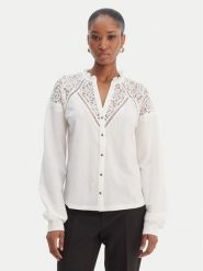 Morgan Koszula 261-TNICOLE Biały Regular Fit. Białe koszule damskie Morgan, s, bez wzorów, z wiskozy, bez kołnierzyka, bez ramiączek. Za 239.99 zł.