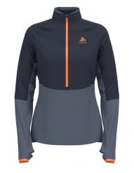Bluza z półgolfem narciarska damska Odlo DESCENT CW 200 SL. Niebieskie bluzy damskie ODLO, xl, bez wzorów, z materiału, bez kaptura. Za 479.99 zł.